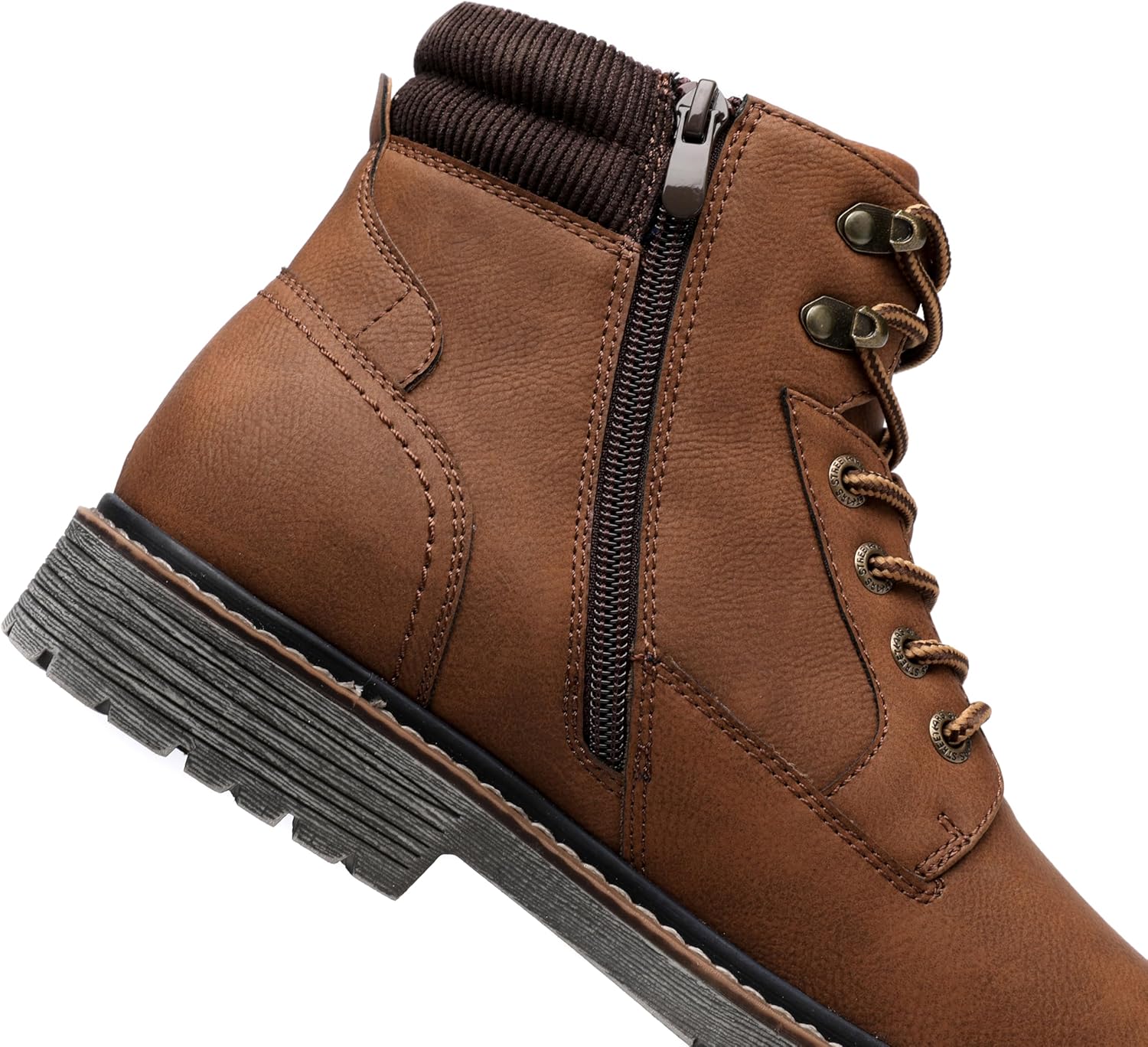 DECARSDZ Men's Fashion Lace-up Casual Chukka Boots for Men Zipper Boot