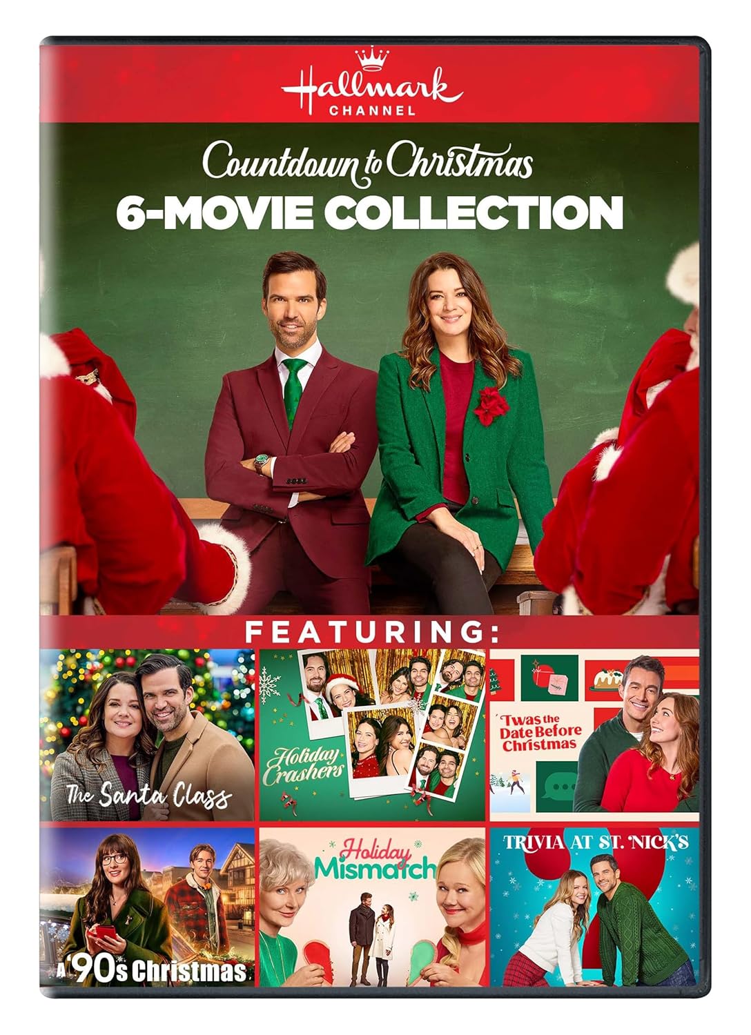 Hallmark 6-Movie Collection The Santa Class, Holiday Crashers, Twas the Date Before Christmas, A '90s Christmas, Holiday Mismatch and more