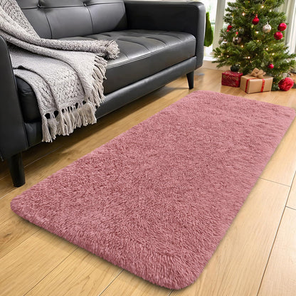 OLANLY Area Rugs for Living Room Bedroom, Machine Washable 4x5.9 ft Soft Fluffy Shaggy Bedside Rug, Indoor Floor Carpet for Kids Girls and Boys, Dorms, Nursery Rooms, Home Decor Aesthetic, Grey