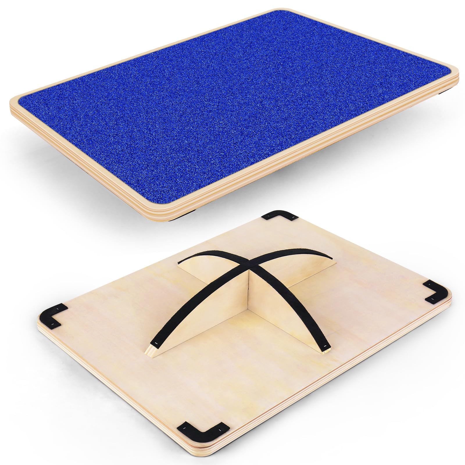 Professional Balance Board for Adults - Anti-Slip 350LBS Wobble Board for Physical Therapy, Standing Desk, Core Strength - Wooden Rocker Board