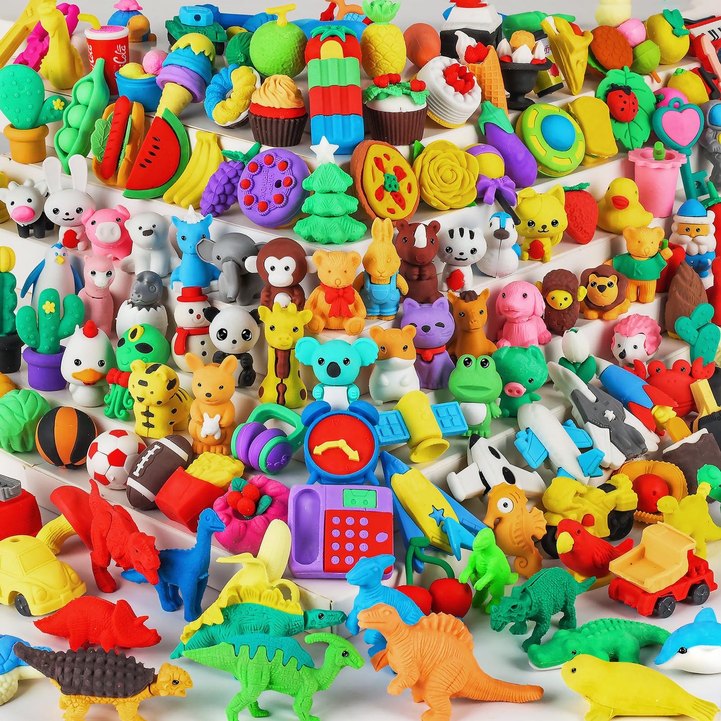 60Pcs Animal Erasers Desk Pets for Kids Animal Pencil Erasers Bulk Puzzle Eraser Toys Gifts for Classroom Prizes,Game Reward,Treasure Box,Easter Egg Fillers,Goodie Bag Stuffers,Party Favors