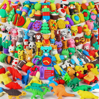 60Pcs Animal Erasers Desk Pets for Kids Animal Pencil Erasers Bulk Puzzle Eraser Toys Gifts for Classroom Prizes,Game Reward,Treasure Box,Easter Egg Fillers,Goodie Bag Stuffers,Party Favors