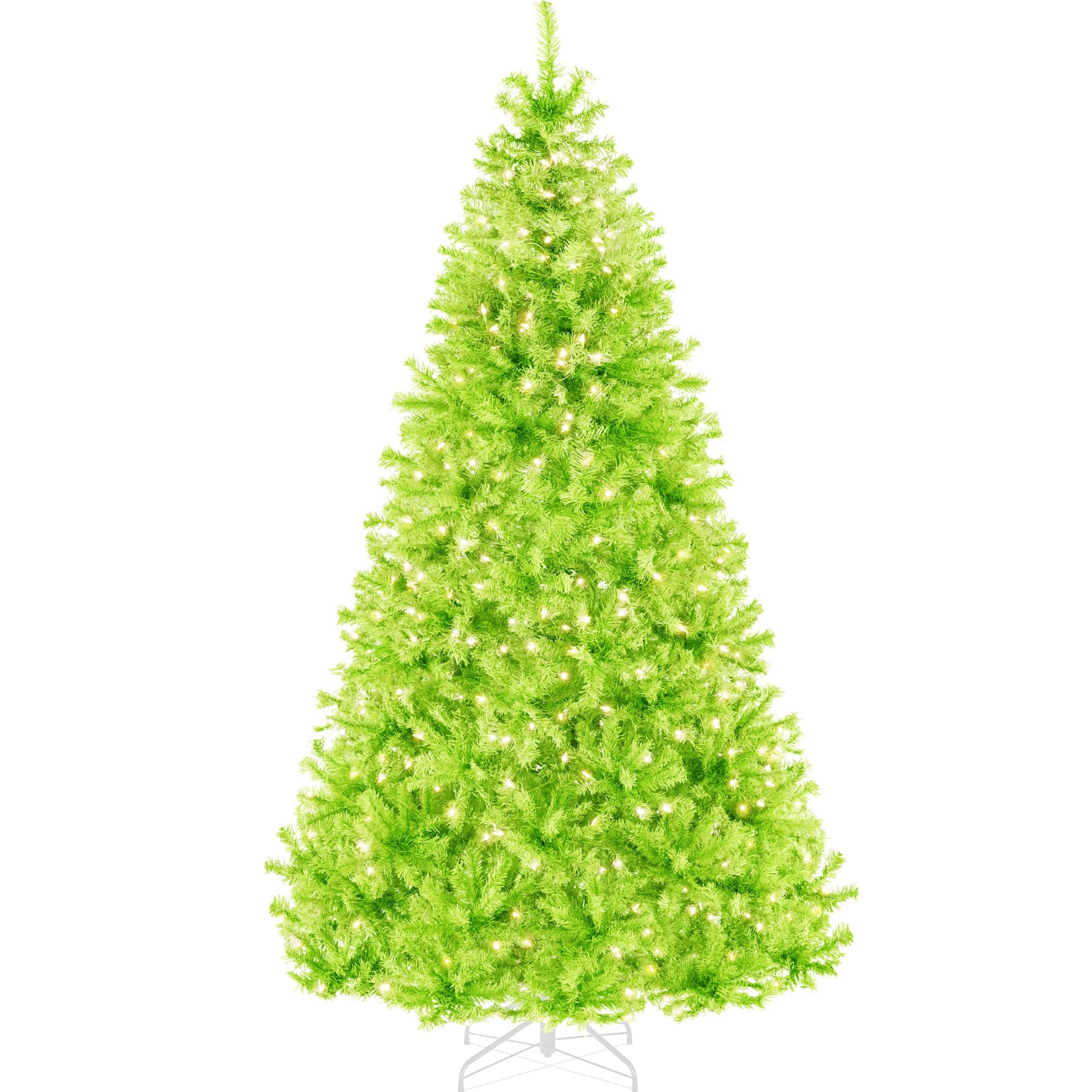 Best Choice Products 6ft Pre-Lit Baby Blue Christmas Tree, Full Artificial Holiday Decoration w/ 947 Branch Tips, 250 Lights, Foldable Base