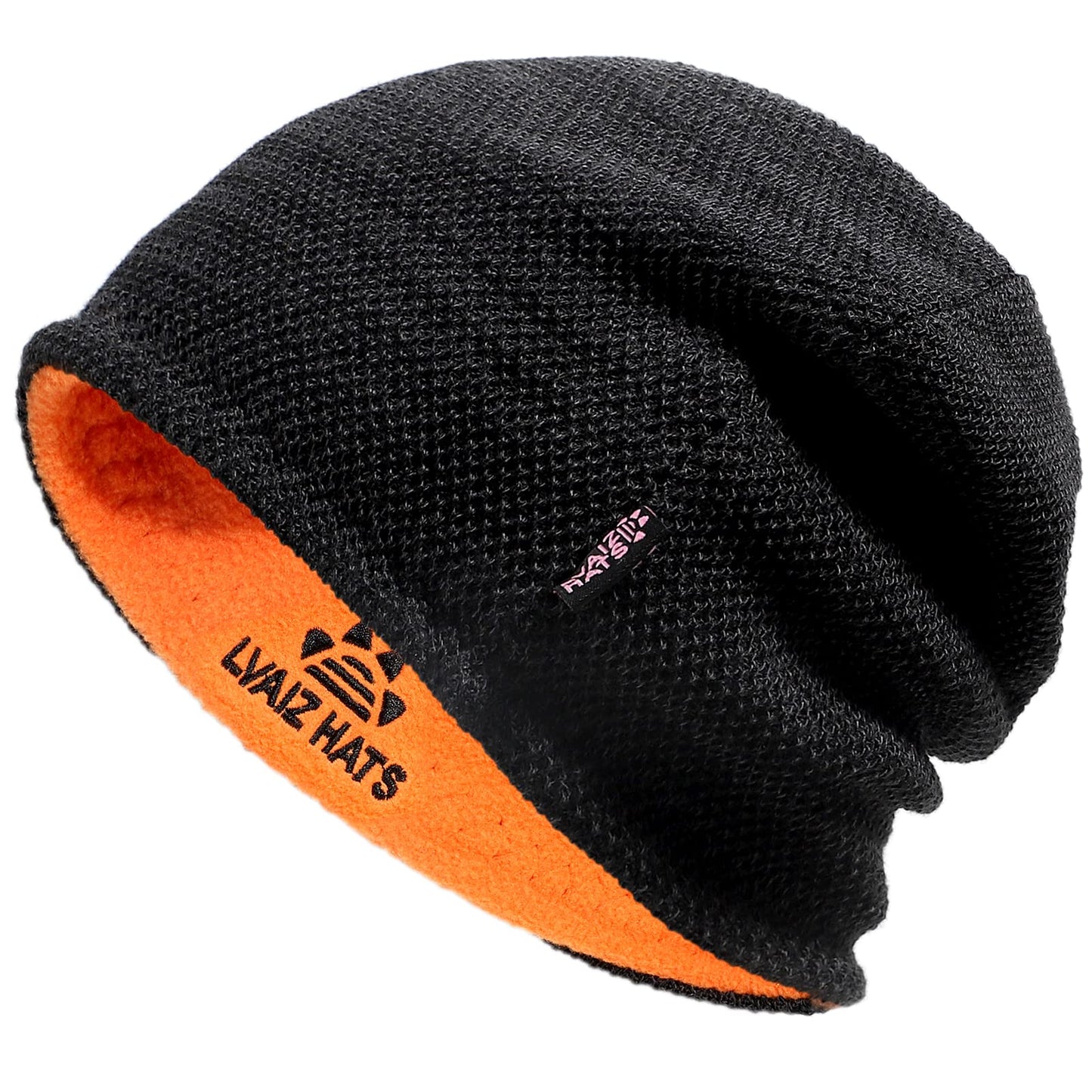 Lvaiz Mens Winter Beanie Hat Warm Fleece Lined Skull Cap for Men Reversible Women Windproof Watch Hat Knit Warm Unisex Beanie