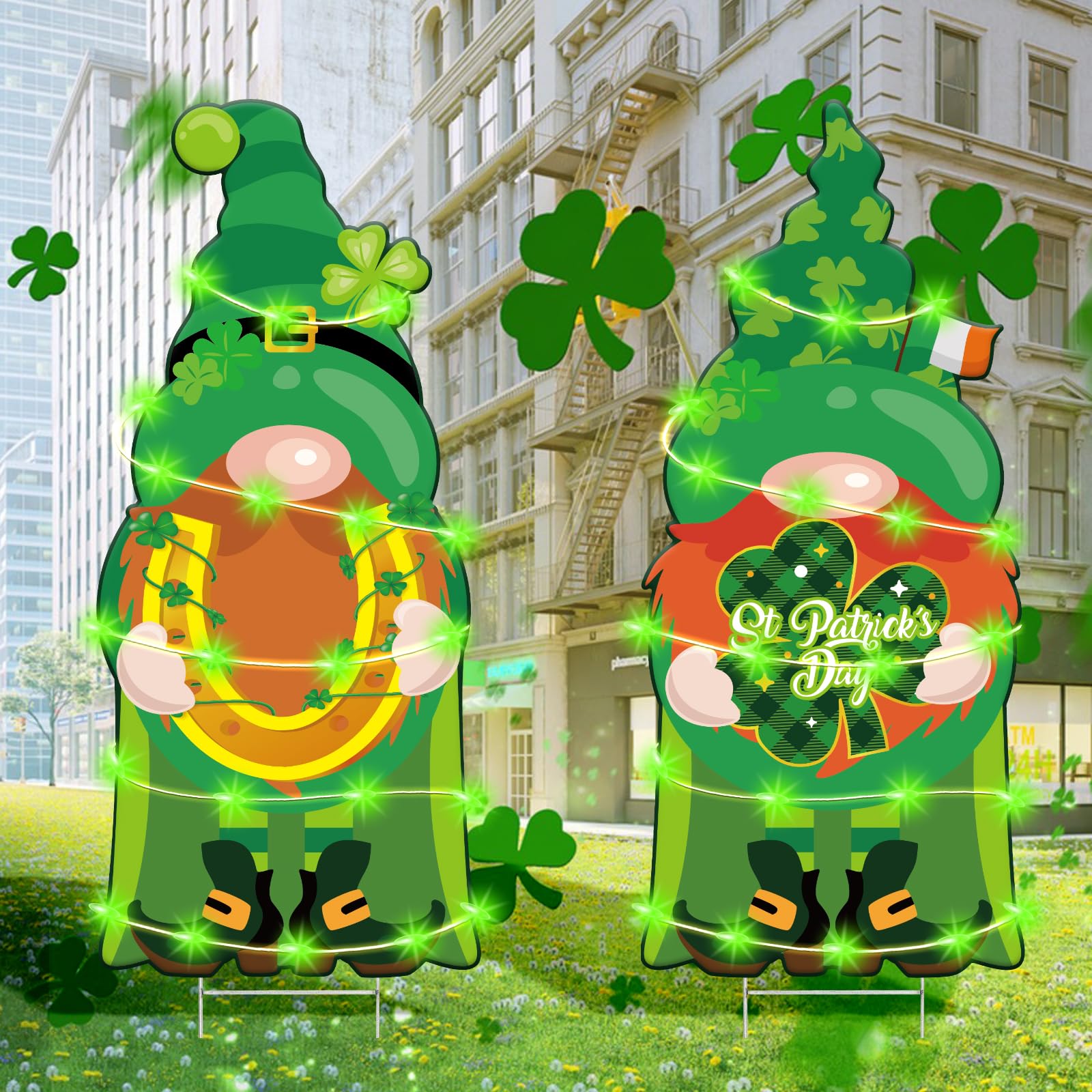 2Pcs 4.0FT Black Cat Halloween Decorations Outdoor- Plastic Yard Signs With Stakes, Spooky Pumpkin Outdoor Decor, Scary Silhouette With Glow in Dark Eyes for Yard, Lawn, Garden