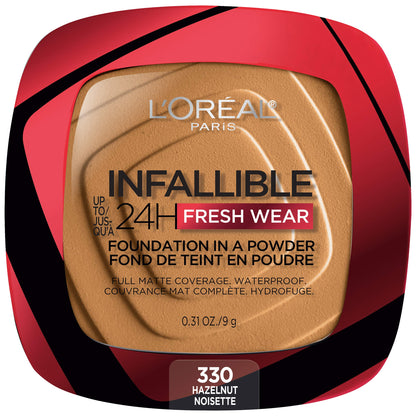 L'Oreal Paris Makeup Infallible Fresh Wear Foundation in a Powder, Up to 24H Wear, Waterproof, Ivory Buff, 0.31 oz.