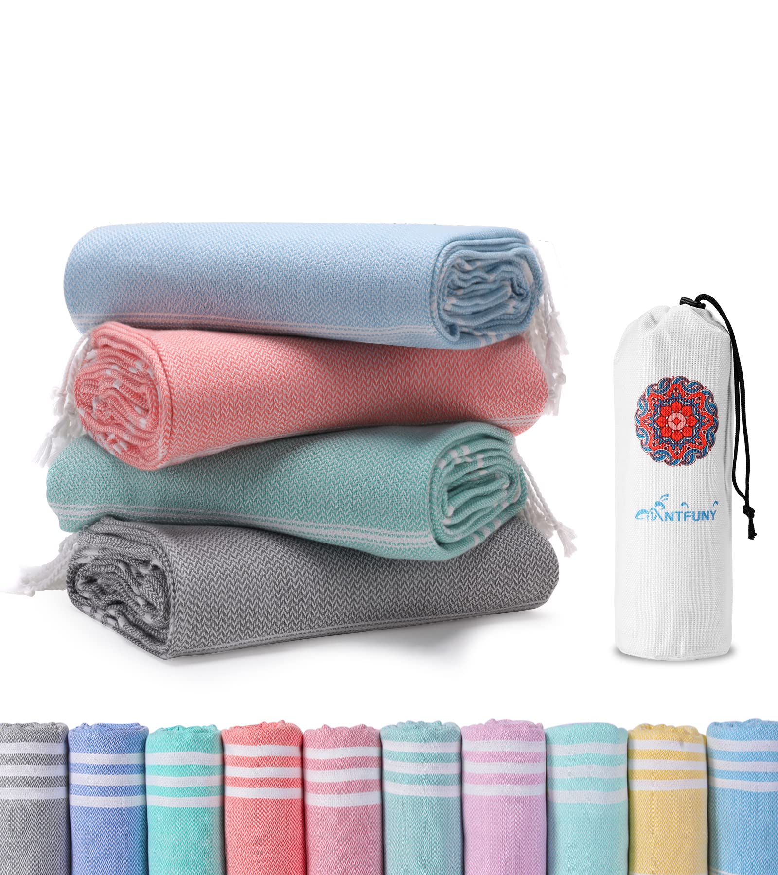 Turkish Beach Towels Vacation Essentials Quick Dry Sand Free Oversized Bath Pool Swim Towel Extra Large XL Blanket Adult Travel Cruise Accessories Must Haves Clearance Stuff Necessities
