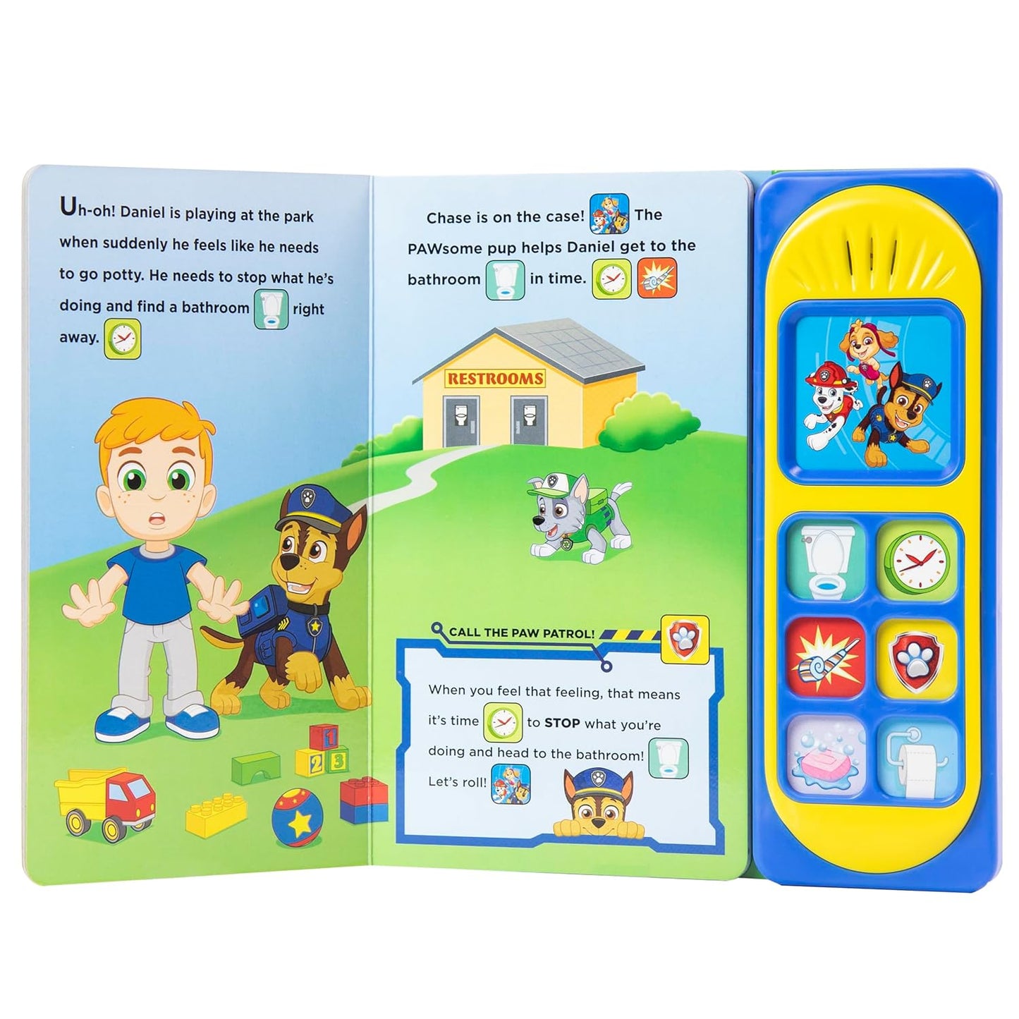 PAW Patrol Chase, Skye, Marshall, and More! - Potty Time - Potty Training Sound Book - PI Kids (Play-A-Sound)