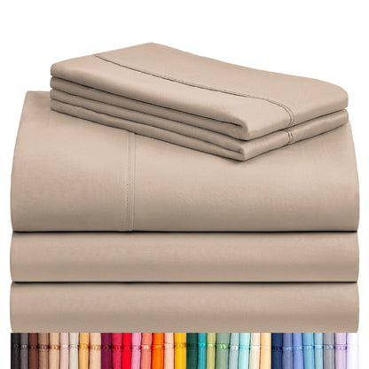 LuxClub 4 PC Queen Sheet Set, Breathable Luxury Bed Sheets, Deep Pockets Wrinkle Free Cooling Sheets Machine Washable Hotel Bedding Silky Soft - Teal Queen