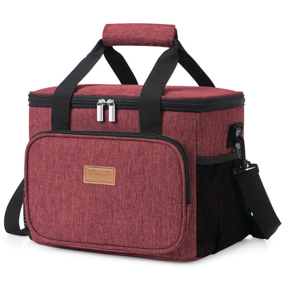 Lifewit Medium Lunch Bag Insulated Lunch Box Soft Cooler Cooling Tote for Adult Men Women, Black 12-Can (9L)