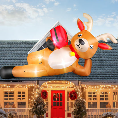6FT Christmas Inflatable Polar Bear with Penguins Outdoor Decorations, Blow up 2 Penguins Fishing on Big Polar Bear with Bright LED Lights for Xmas Decor Outside Indoor Yard Garden Lawn Holiday Party