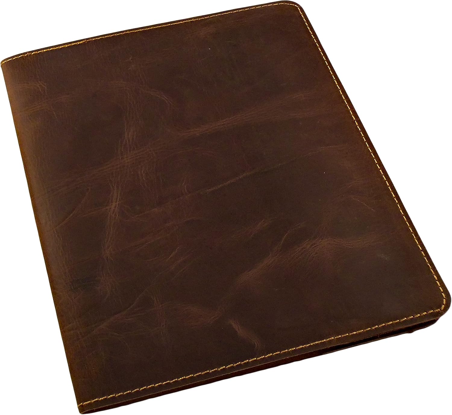 Rustic Ridge Refillable Leather Composition Notebook - Composition Notebook Cover - Leather Notebook Cover (Vintage Brown)