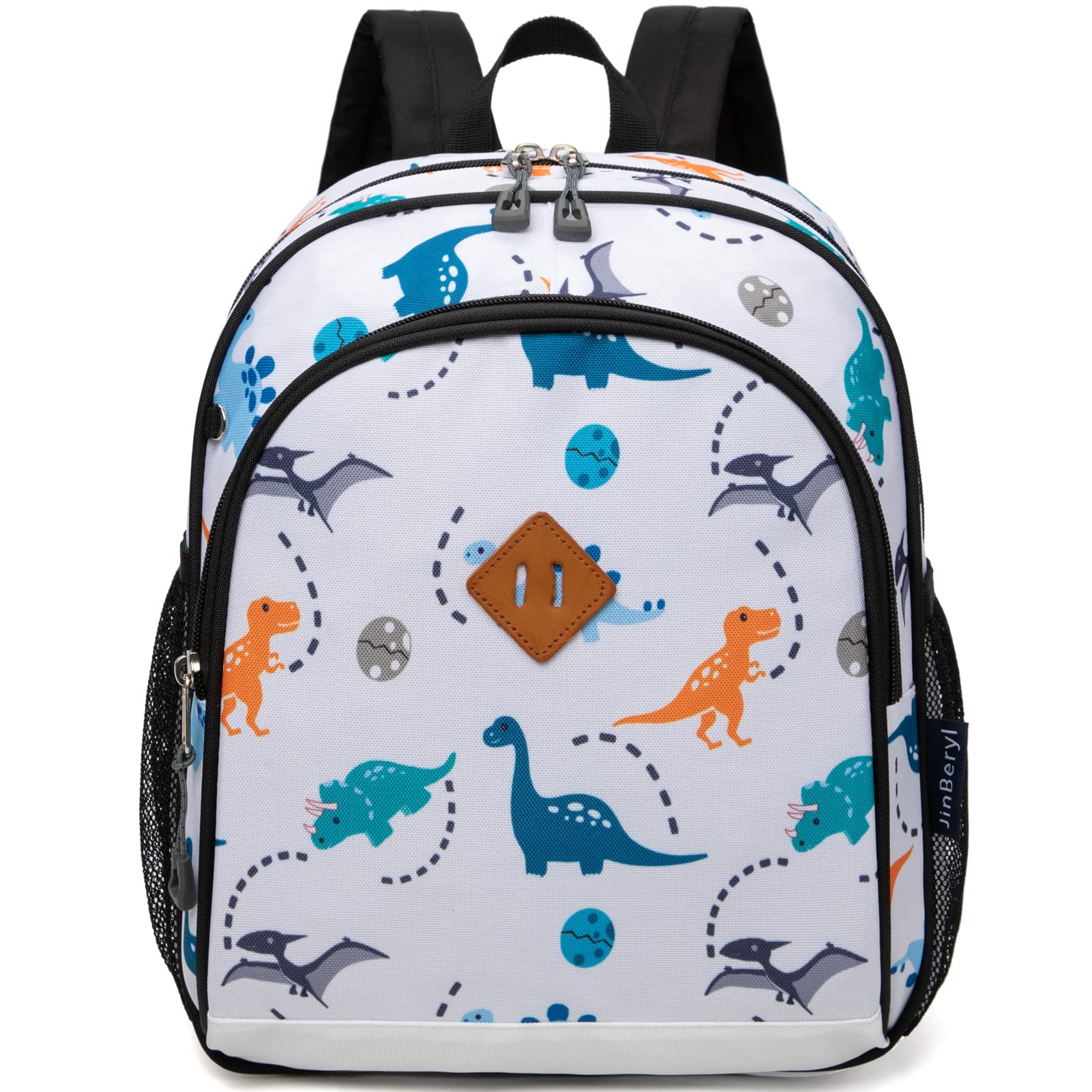 Toddler Backpack Boys, 15 Inch Kids Backpack for Preschool or Kindergarten, Dinosaur Green