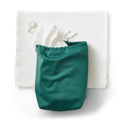 Esembly Paperless Towel Roll - Reusable Kitchen Towels 12-Pack Washable Cotton with Laundry Bag & Hook - Zero-Waste, Absorbent, Washable - Botany