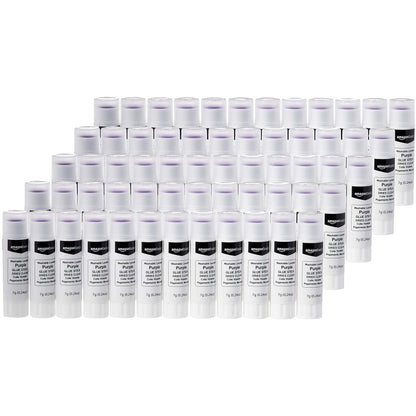 Amazon Basics Purple Washable School Glue Sticks, Dries Clear, 0.21 oz Stick, 4-Pack