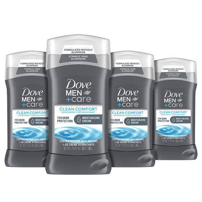 Dove Men + Care Antiperspirant Deodorant, 72hr Sweat & Odor Protection, Vitamin E, Triple Moisturizer, 4 Pack