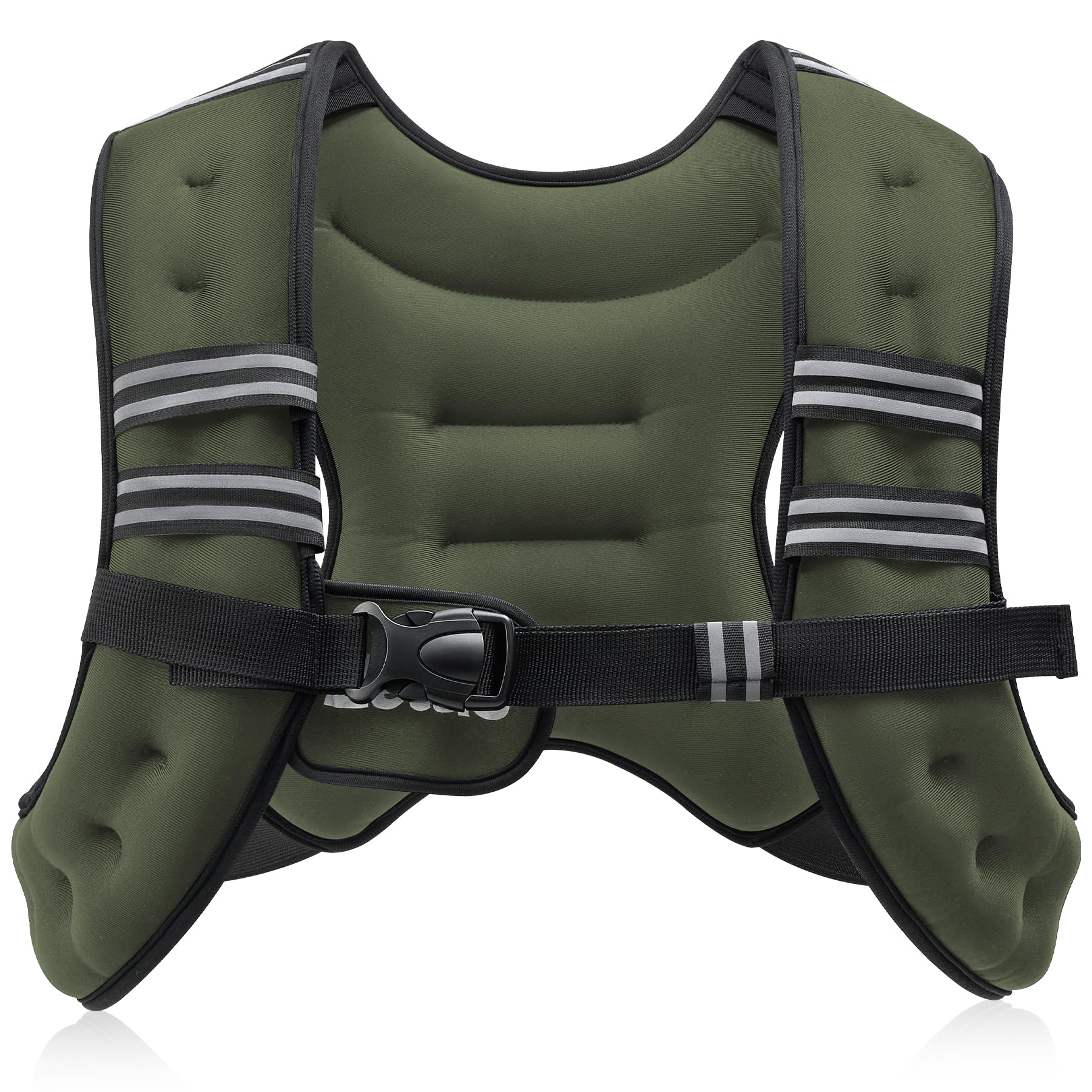 ZELUS Weighted Vest, 6lb/8lb/12lb/16lb/20lb/25lb/30lb Weight Vest with Reflective Stripe for Workout, Strength Training, Running, Fitness, Muscle Building, Weight Loss, Weightlifting