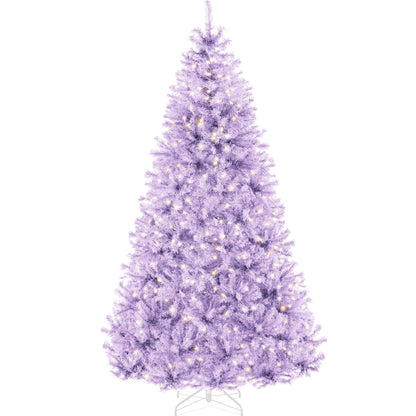 Best Choice Products 6ft Pre-Lit Baby Blue Christmas Tree, Full Artificial Holiday Decoration w/ 947 Branch Tips, 250 Lights, Foldable Base