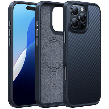 TORRAS Stronger Magnetic & Shockproof for iPhone 17 Pro Max Case, Fit for MagSafe, Military Grade Drop Protection, Camera Control, DIY Button, Slim for iPhone 17 Pro Max Case Translucent Deep Blue