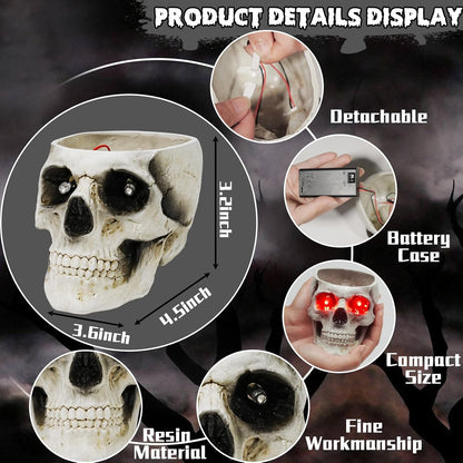 Halloween Skull Candy Dish, Resin Skull Statues, Resin Skull Head Bowl Decoration for Halloween Home Office Decor Candy Servers