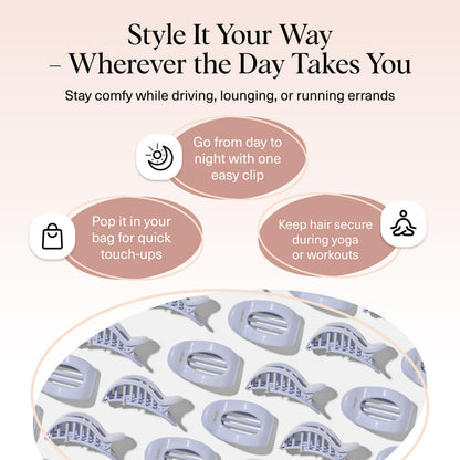 Kitsch Medium Flat Claw Clips for Women - Stylish Flat Hair Clips, Strong Hold for Thick & Fine Hair | Non-Slip for Secure, Comfortable All-Day Wear | Ideal Gifts for Women - Tortoise Design