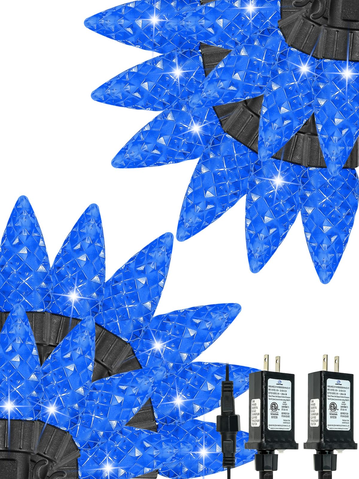 2 Pack C6 Christmas Lights Outdoor Indoor, Total 200 LED 66 FT Connectable Christmas String Lights with Timer & 13 Modes, Waterproof Twinkle Light for Xmas Tree Party Wedding Decorations (Multicolor)