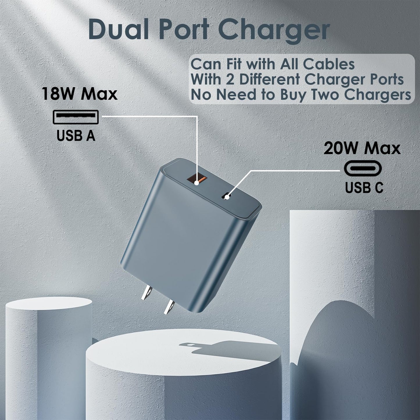 Travel Essentials for Apple Watch Charger,3 in 2 USB C Cable PD20W Block for Multi Charging Cable Cord,Vacation Camping RV Essentials Portable Designed for iWatch &iPhone 17-11 -4.1FT