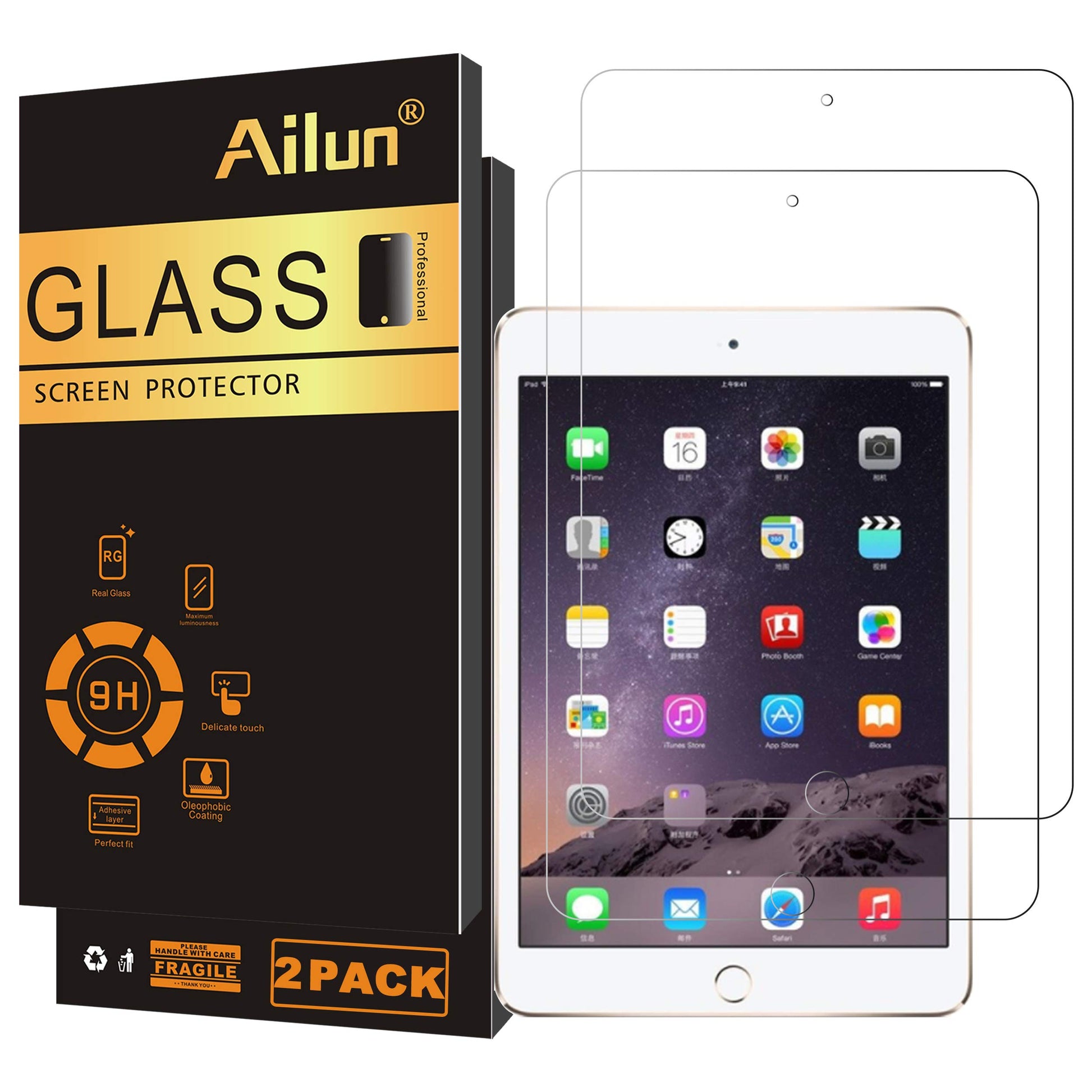 Ailun Screen Protector for iPad 11th A16 2025 [11 Inch] / 10th Generation 2022 [10.9 Inch], Tempered Glass [Face ID & Apple Pencil Compatible] Ultra Sensitive Case Friendly [2 Pack]