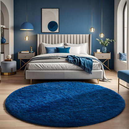 Ophanie Area Rugs for Bedroom Living Room, Grey Fluffy Fuzzy Shag Shaggy Soft Plush Carpet, 4x6 Indoor Floor Gray Rug for Kids Home Dorm Decor Aesthetic