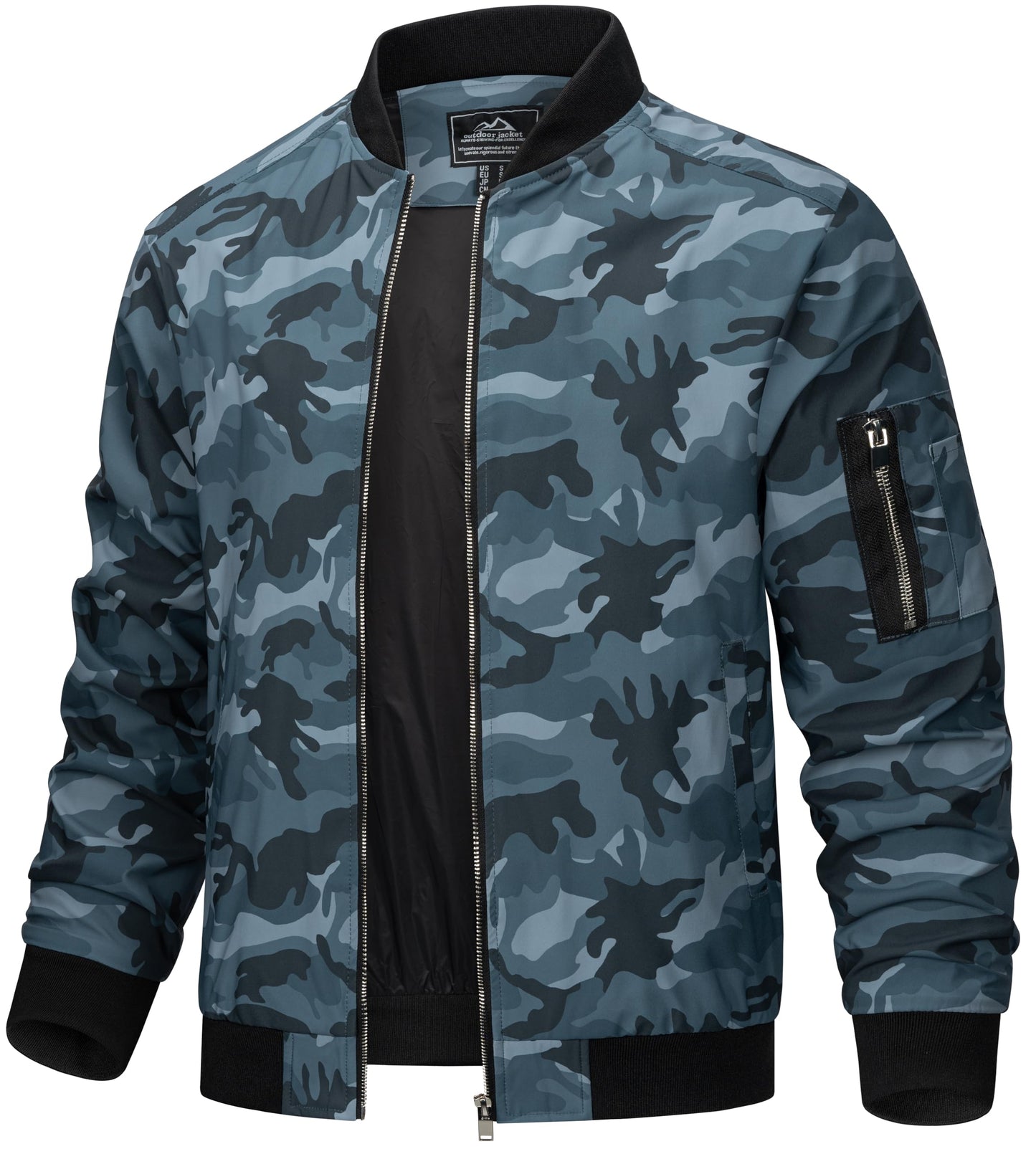 TACVASEN Men's Bomber Jacket Lightweight Casual Spring Fall Windbreaker Zip Up Coat with Pocket