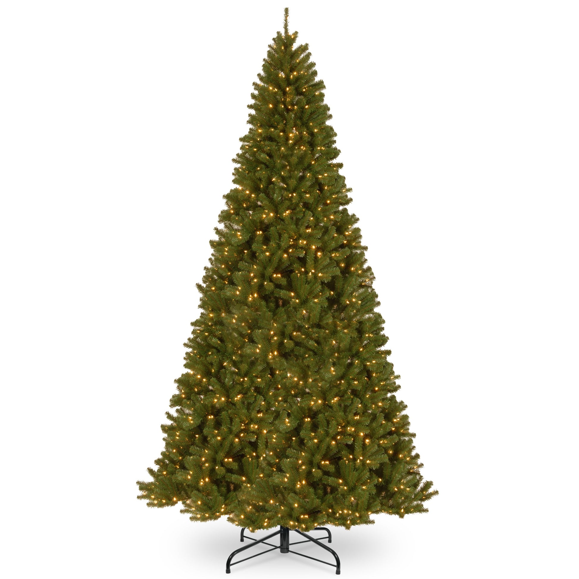 National Tree Company 4.5 ft Pre-Lit North Valley Spruce Artificial Christmas Tree, 200 Clear Lights, 398 Tips, Includes Stand, Green