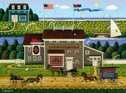 Buffalo Games – Charles Wysocki - Whistle Stop Christmas- 1000 Piece Holiday Jigsaw Puzzle - Festive Puzzles for Adults – Precision-Cut Pieces, Winter Artwork, Hours of Relaxing Fun