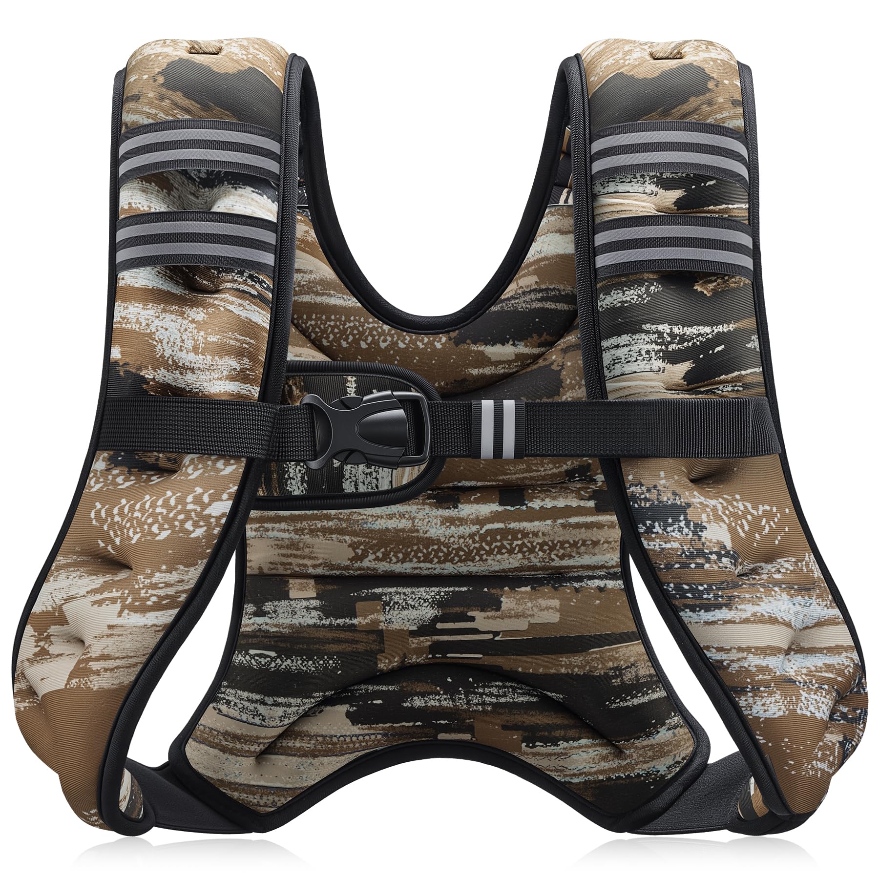 ZELUS Weighted Vest, 6lb/8lb/12lb/16lb/20lb/25lb/30lb Weight Vest with Reflective Stripe for Workout, Strength Training, Running, Fitness, Muscle Building, Weight Loss, Weightlifting