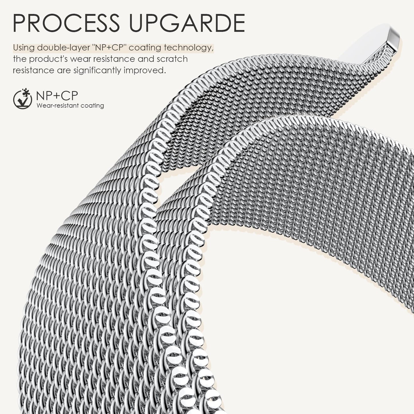 Original Milanese Loop Band Compatible with Apple Watch 38mm 40mm 41mm 42mm 44mm 45mm 46mm 49mm - Women & Men Magnetic Closure Adjustable Metal Strap for iWatch Series 11 10 9 8 7 6 5 4 SE2 3 Ultra2 3
