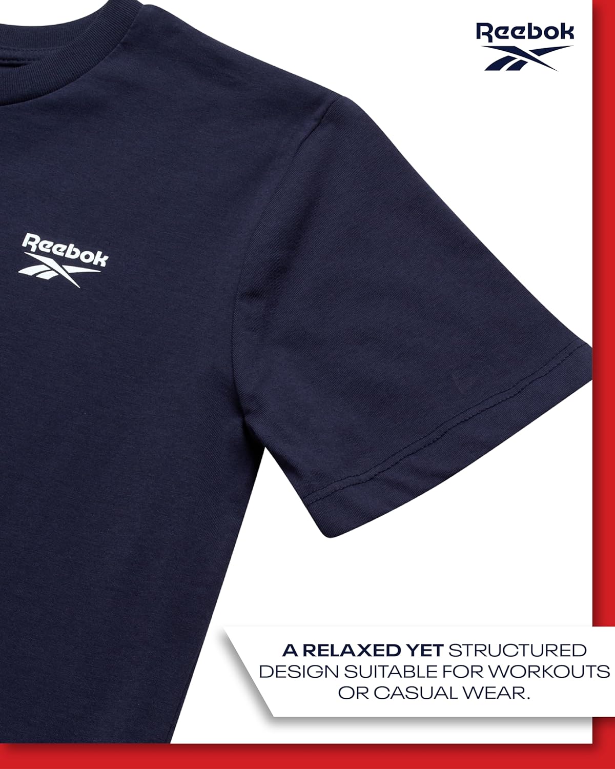 Reebok Boys Shirts - 2 Pack Short Sleeve Logo Cotton T Shirt for Boys - Summer Kids Clothes T-Shirts for School and Play
