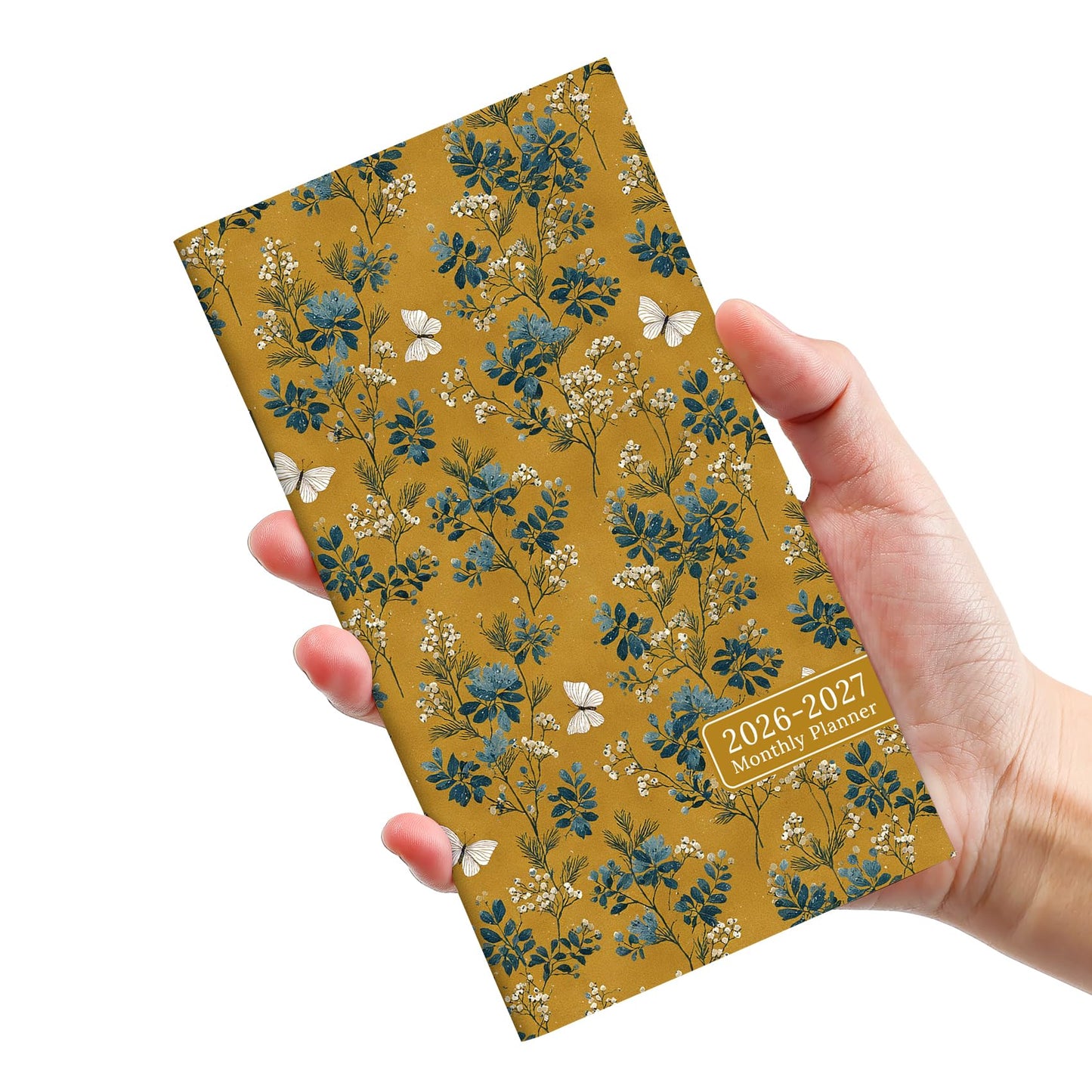 Pocket Calendar 2026-2027 for Purse, Two Year Monthly Planner Pocket Size, Jan 2026 to Dec 2027 Monthly Planner Small Size (6.5" x 3.5") - Wildflowers
