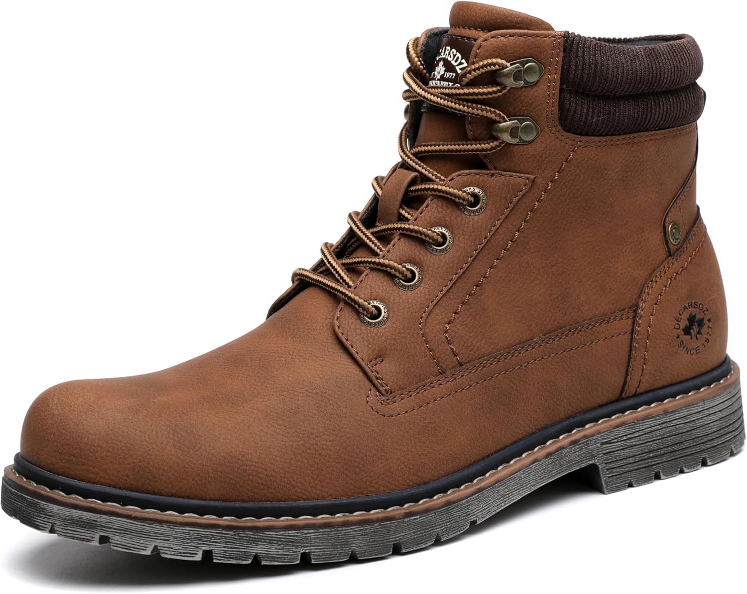 DECARSDZ Men's Fashion Lace-up Casual Chukka Boots for Men Zipper Boot