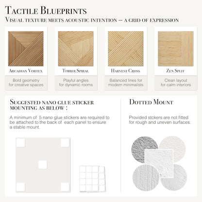 Acoustical Wall Panels, 6-Piece 23.62 X 23.62 Inches Art Acoustic Panels, Decorative Acoustic Panels, Acoustic Wall Panels, Sound Absorbing Wall Art, Arcadian Vortex