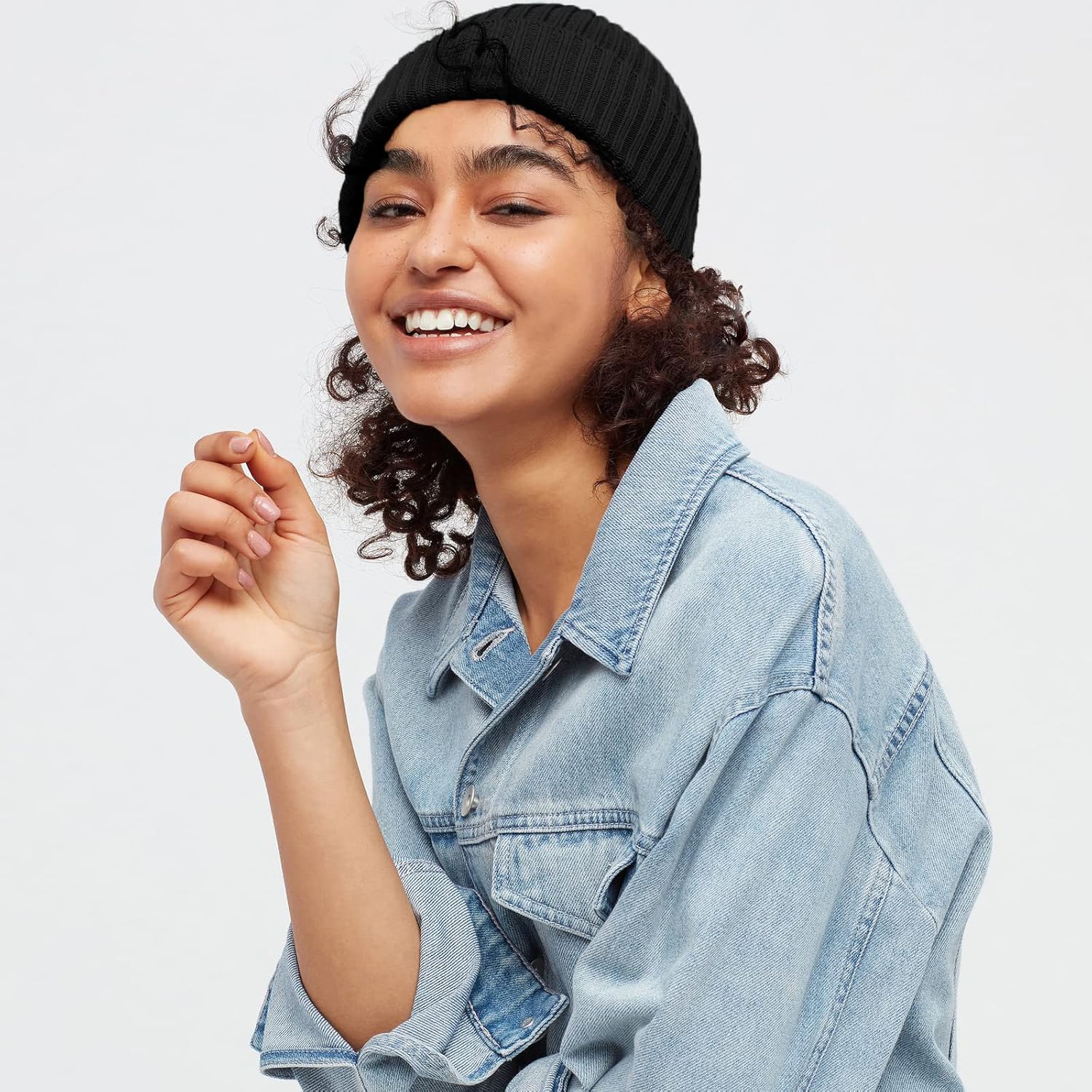 ROYBENS Swag Wool Knit Cuff Short Fisherman Beanie for Men Women, Winter Warm Hats