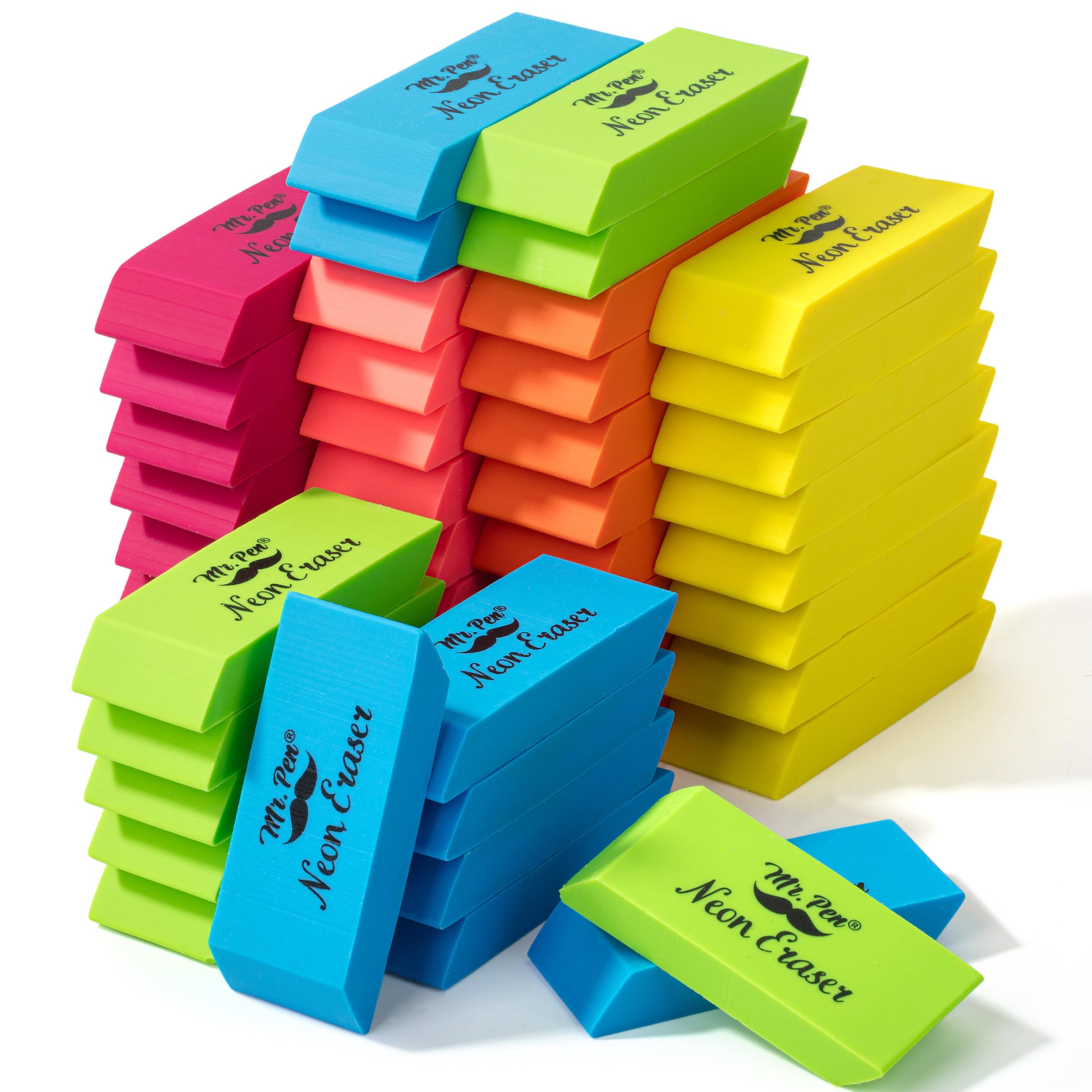 Mr. Pen- Pink Pencil Erasers, 48 Pack, Pink Erasers, Eraser, Erasers for Drawing Eraser Pencil, Pencil Erasers, Back to School Supplies