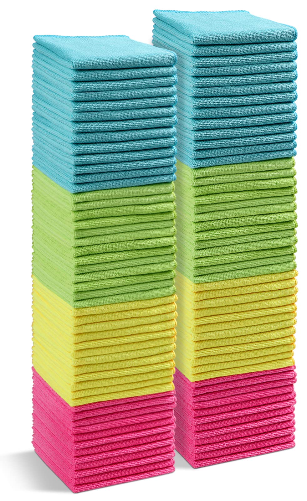 HOMEXCEL Microfiber Cleaning Cloth, Kitchen Towels 12 Pack, Lint Free, Scratch-Free, Highly Absorbent, Reusable Dish Towels for Kitchen and Household