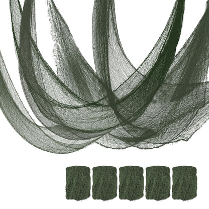 Set of 5 Halloween Creepy Gauze Cloth Decoration, Indoor Outdoor Black Scary Halloween Gauze Tapestry Decor, Spooky Decorations for Home Wall Yard Haunted House Party Supplies, 72 x 30 inch