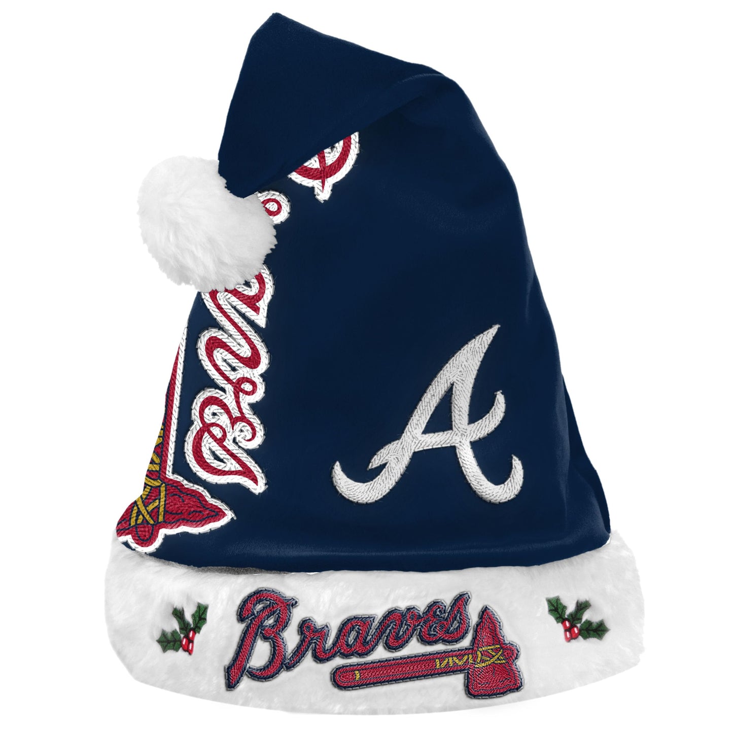 FOCO MLB Adult Official Primary Logo Wordmark Holiday Christmas Santa Hat