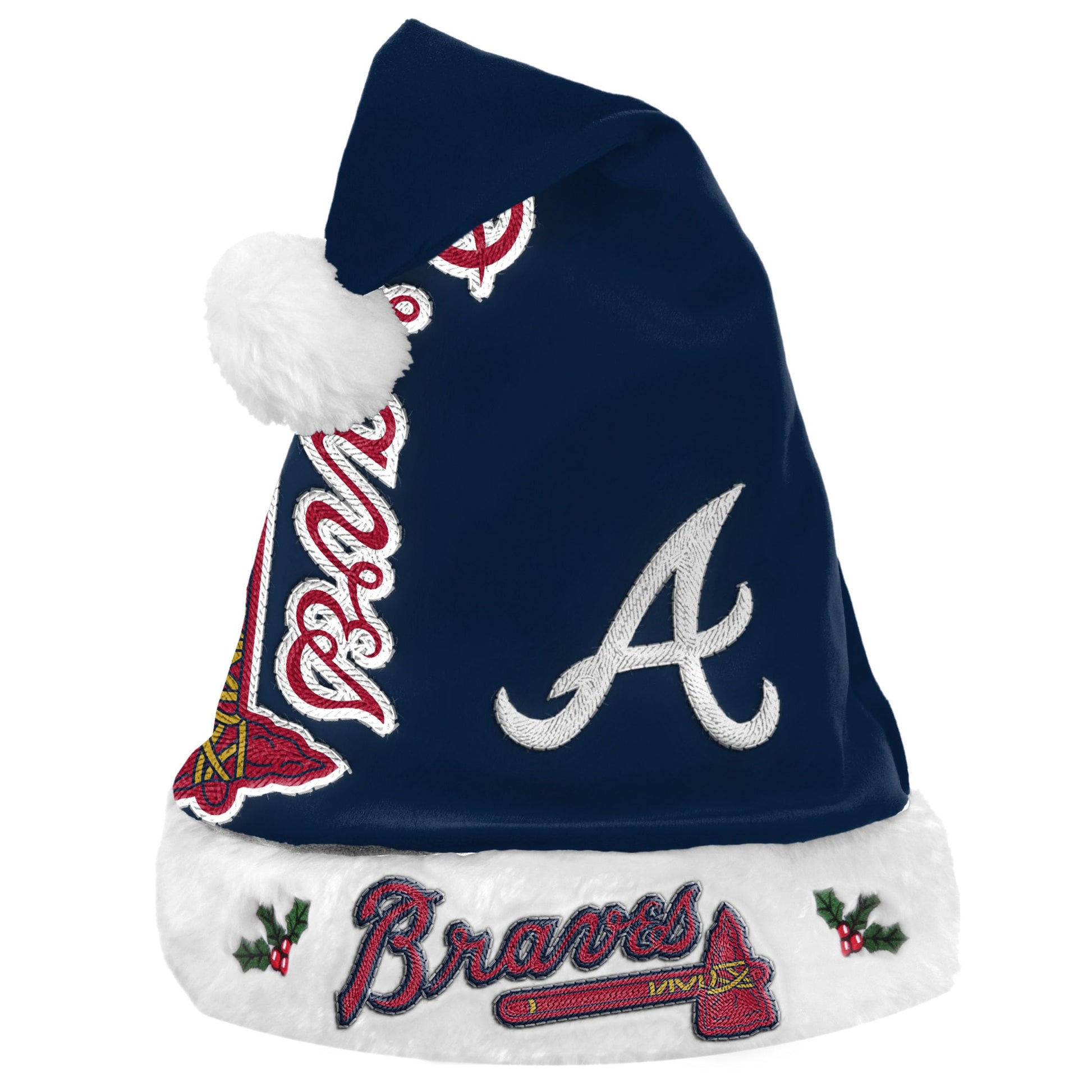 FOCO MLB Adult Official Primary Logo Wordmark Holiday Christmas Santa Hat