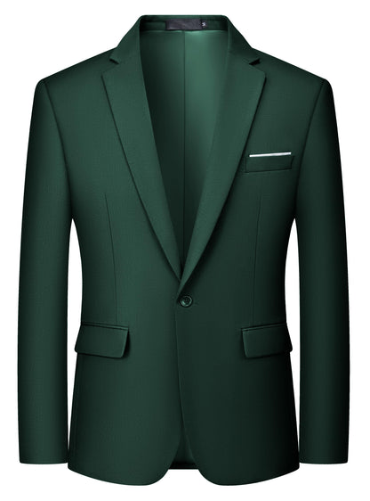 MAGE MALE Men's One Button Blazer Casual Solid Color Suit Jacket Slim Fit Lightweight Sport Coats Blazers