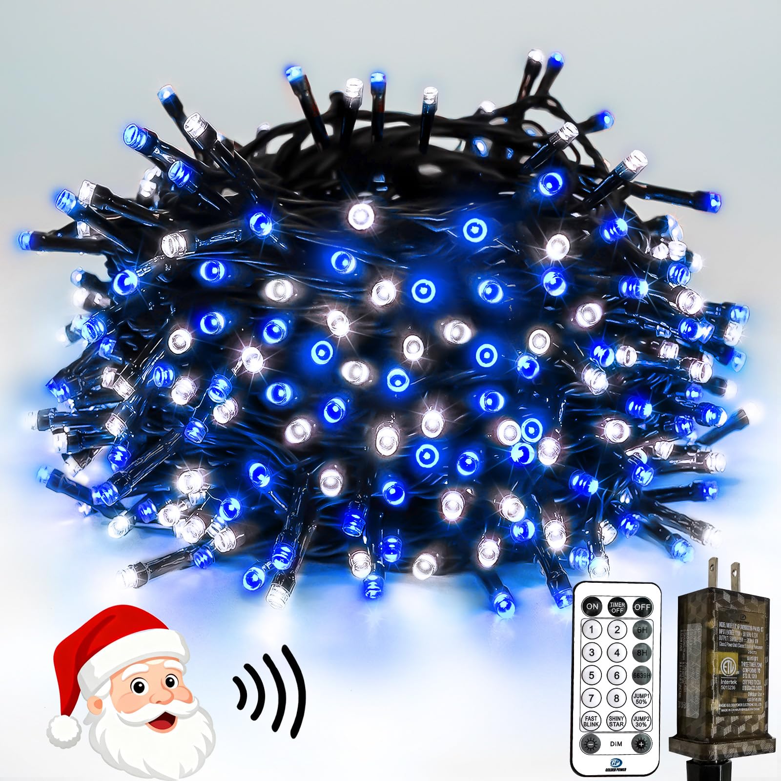 Smart Color Changing Christmas Lights with Remote & APP, 109FT 300 LED RGB Dimmable Christmas String Lights, Waterproof Fairy Twinkle Light for Indoor Outdoor Xmas Tree Wedding Holiday Decorations