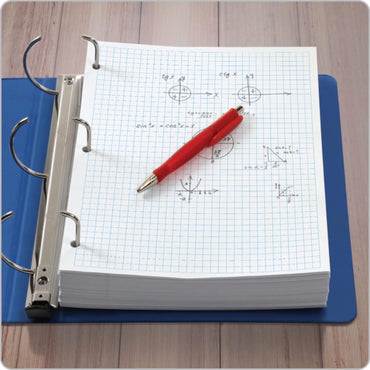 Oxford Filler Paper, 8-1/2" x 11", 4 x 4 Graph Rule, 3-Hole Punched, Loose-Leaf Paper for 3-Ring Binders, 400 Sheets Per Pack (62360),White