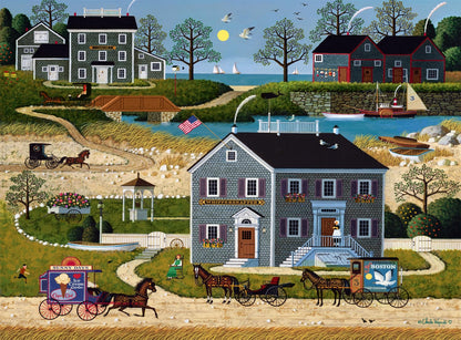 Buffalo Games – Charles Wysocki - Whistle Stop Christmas- 1000 Piece Holiday Jigsaw Puzzle - Festive Puzzles for Adults – Precision-Cut Pieces, Winter Artwork, Hours of Relaxing Fun