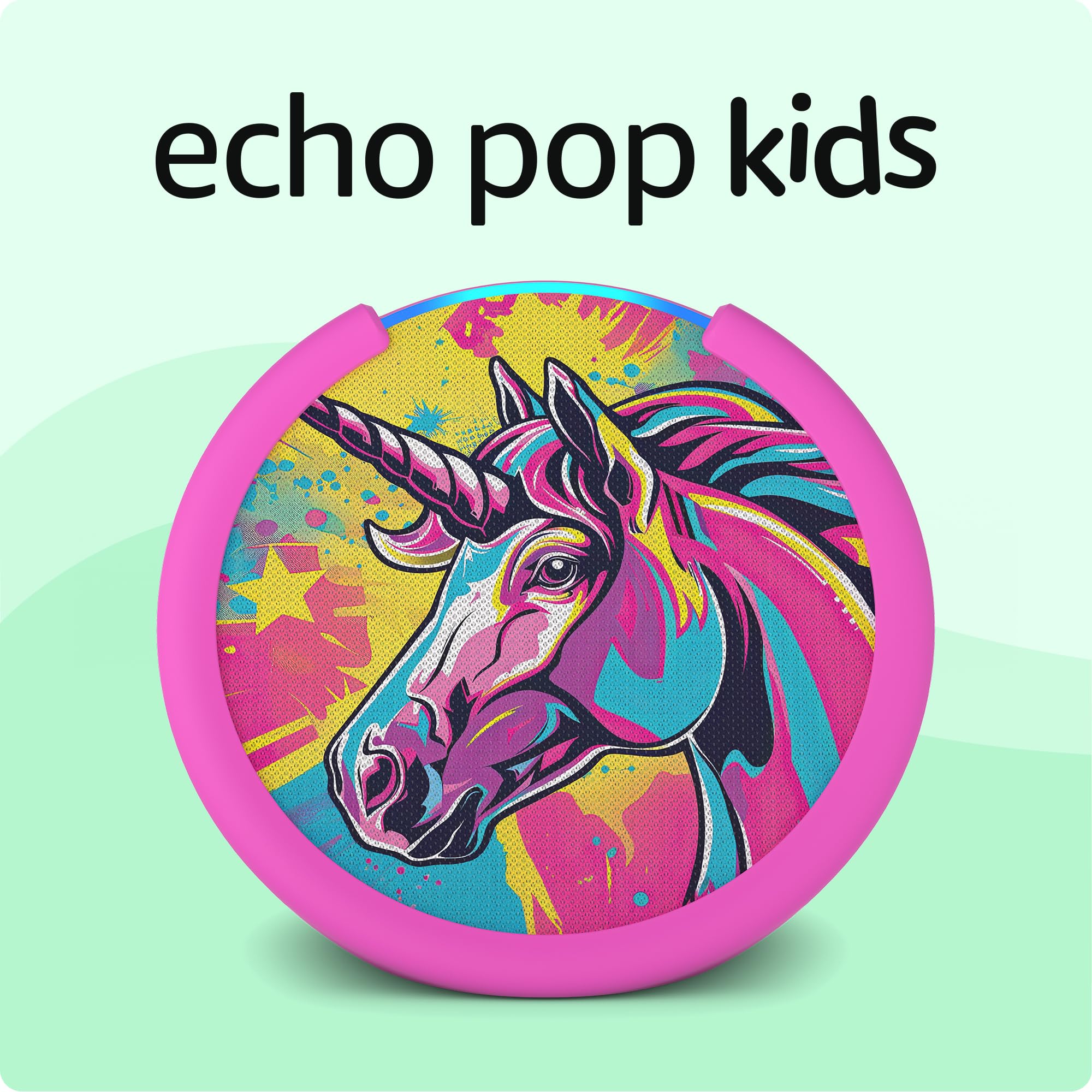 Amazon Echo Pop Kids (newest model), Designed for kids, with parental controls, Includes 6 months of Amazon Kids+, Disney Princess