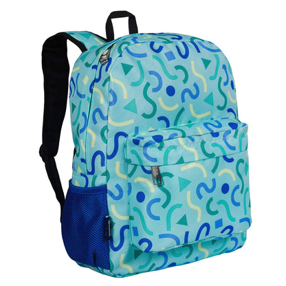 Wildkin 16-inch Kids Backpack – Durable, Padded & Spacious School Bag for Boys & Girls - Blue Stripes